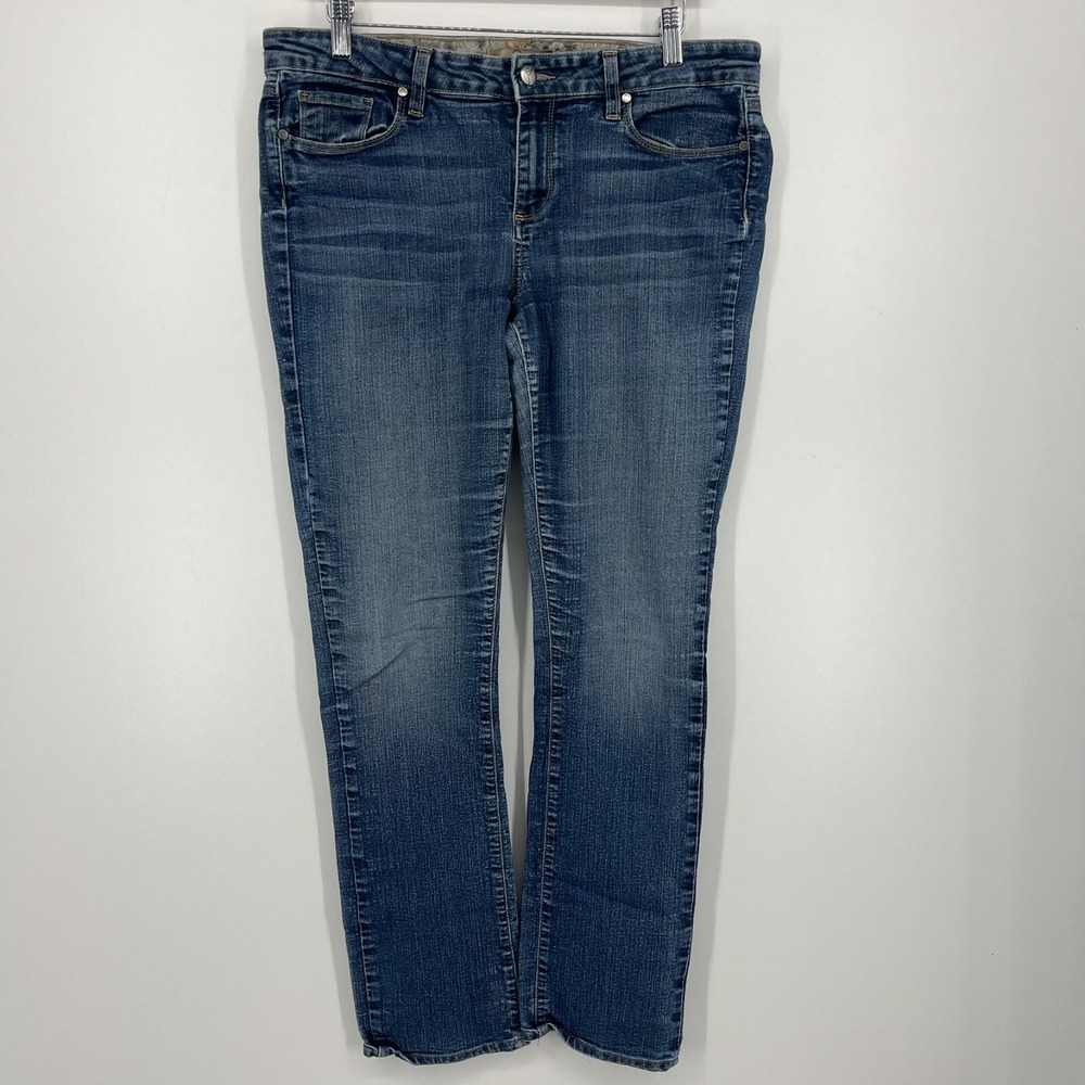 Paige Jeans Women's Size 32 Blue Straight Leg Low Rise Vtg Y2K Stretch